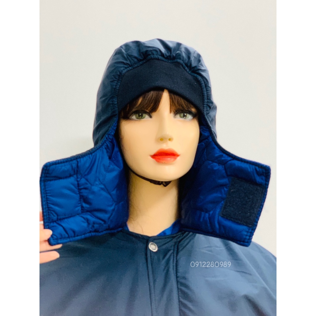 Áo khoát dùng trong kho lạnh -10 độ có gắn phản quang _ Hình chụp thật