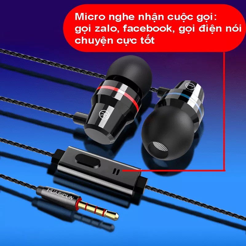 Tai nghe vỏ kim loại Piston BASS MẠNH cho điện thoại thông Minh đa dòng (màu đen G80)