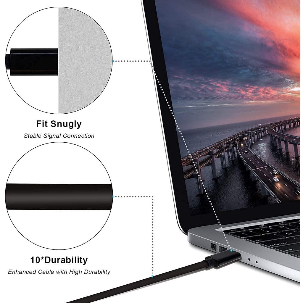 Cáp chuyển đổi USB C sang HDMI 4K 60Hz 1.8M/6 ft Type C sang HDMI 3