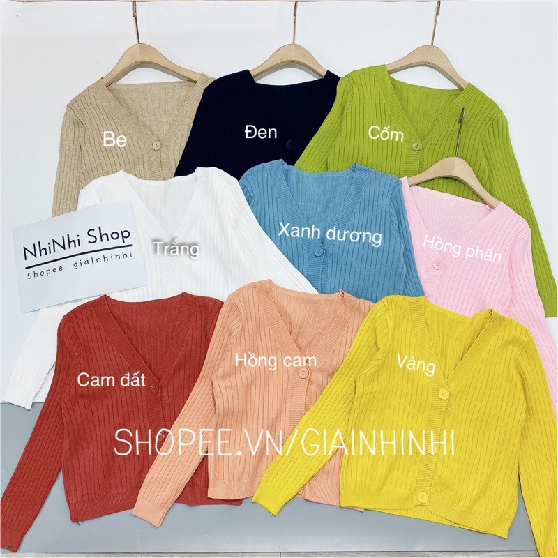 Áo khoác len cadigan sọc đũa 3 khuy, Cadigan len dài tay AK1410 - NhiNhiShop | BigBuy360 - bigbuy360.vn
