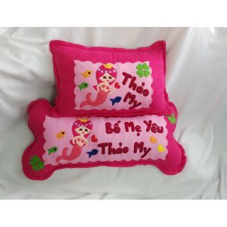 Bộ 4 gối nằm và ôm handmade nàng tiên cá và người nhện