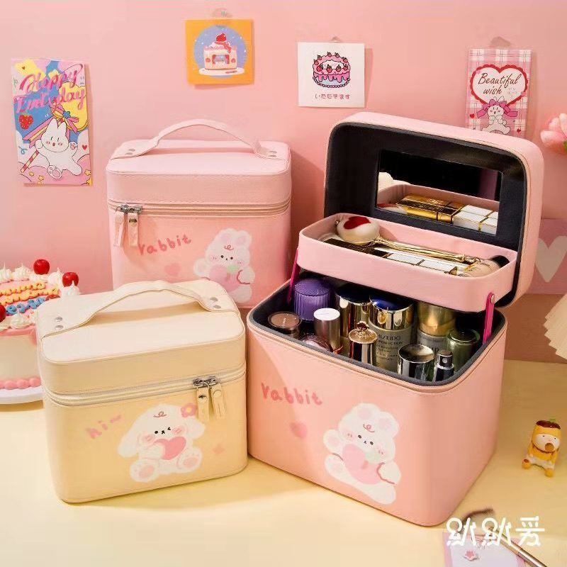Túi Đựng Đồ Trang Điểm Hai Lớp Sức Chứa Lớn Cao Cấp Thời Trang