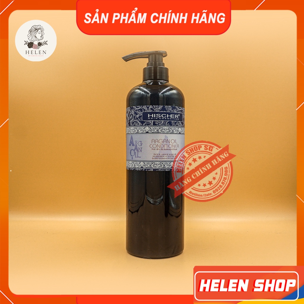 HISCHER Combo Dầu Gội Xả 2000ml 💖 Dầu Gội Argan 💖 Ngăn Gàu, Giảm Rụng Tóc, Chăm Sóc Tóc Khô Xơ, Hư Tổn, Kích Mọc Tóc