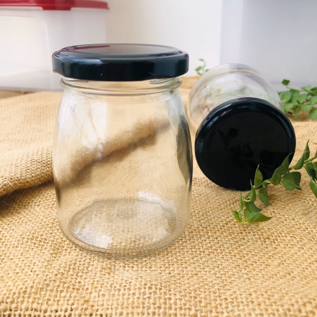 Hủ thuỷ tinh 200ml làm sữa chua, Flan, Pudding, đựng bột các loại - có nắp