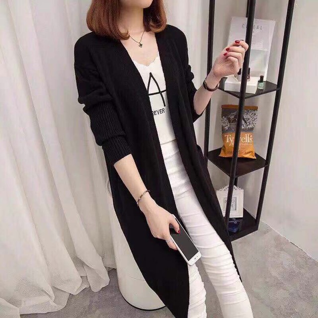 Khoác len cardigan thời trang và bầu bí