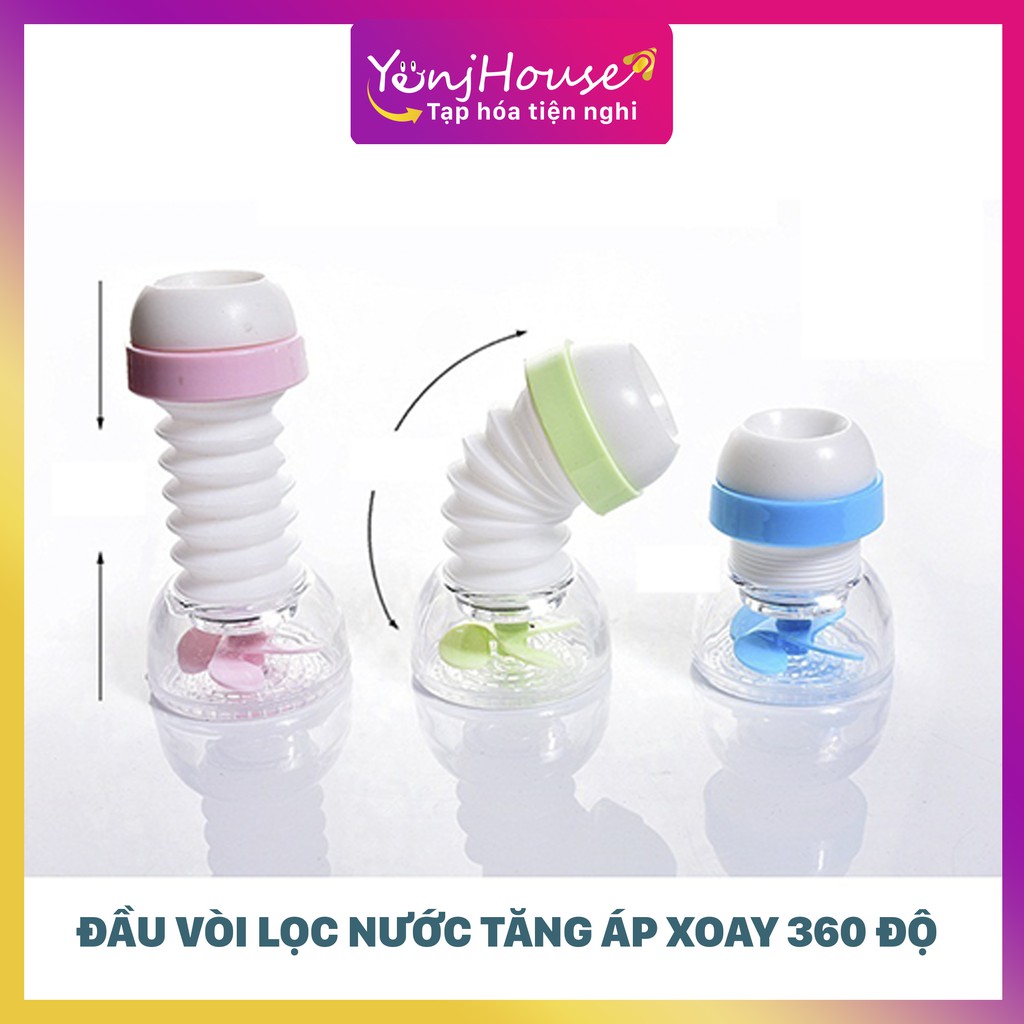 ĐẦU VÒI LỌC NƯỚC TĂNG ÁP XOAY 360 ĐỘ - YENJHOUSE