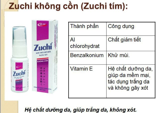 Zuchi Unisex Xịt khử mùi Nam & Nữ - Xịt Nách | BigBuy360 - bigbuy360.vn