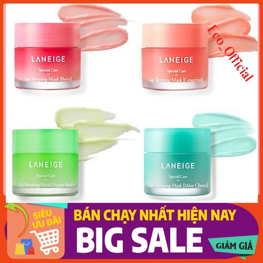 [ Hot Sale! ] Mặt nạ ngủ môi Laneige hộp 8g, Combo 4 hộp ủ môi Laneige 8g