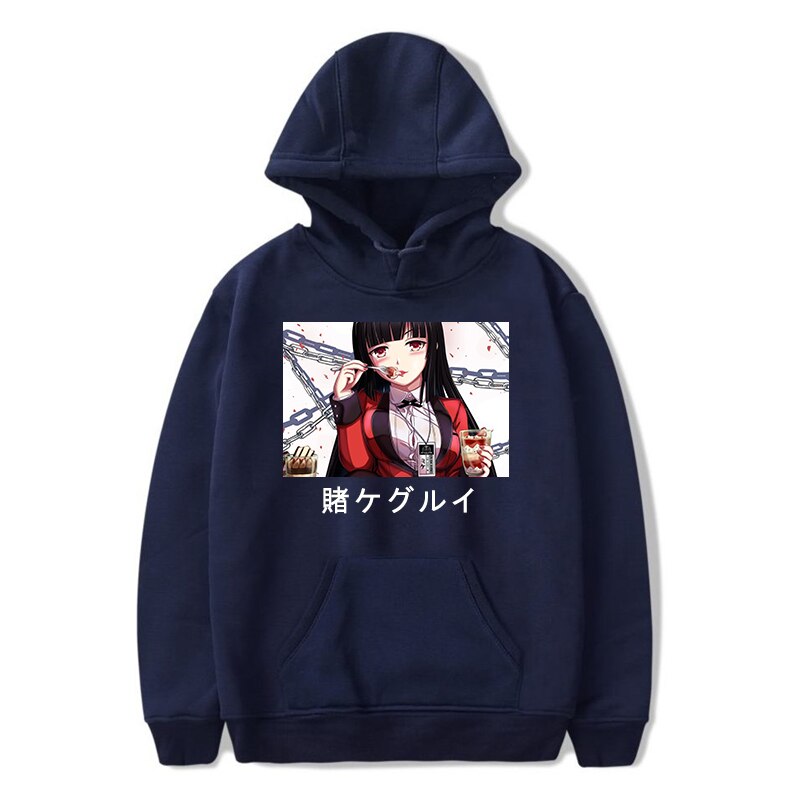 Winter Kakegurui Oversized Cool Sweatshirt Men And Women Hoodies Harajuku Warm Fashion Pullover Womens Korean Long Sleeve Style