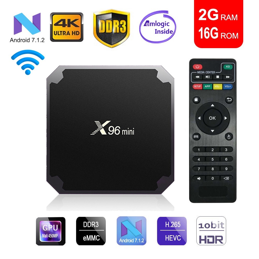 Android TV Box X96 mini phiên bản 2G Ram và 16G bộ nhớ trong - BH 2 năm, AndroidTV, MyK+