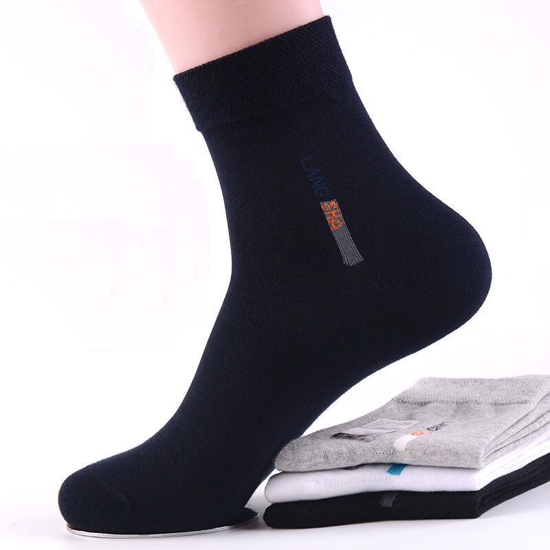Hộp 6 Đôi Vớ, Tất Cao Cổ Chất Liệu 100% Cotton, Chống Hôi -Thoáng Khí - Thông hơi - Thấm Mồ Hôi