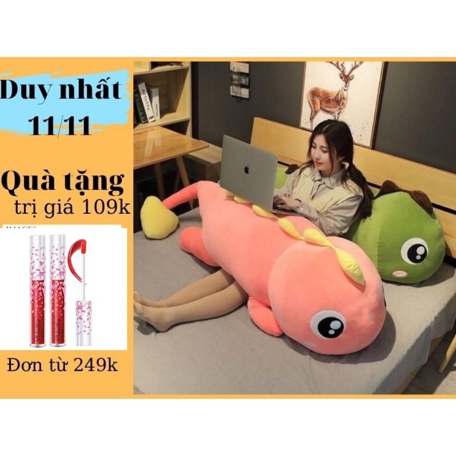Gấu bông khủng Long mắt lồi đáng yêu size 1m2 - 1m8, Gấu bông to khổng lồ, gối ôm chất liệu minixo 4 chiều siêu mềm