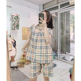 Bộ ngố lanh lụa bầu siêu mát, bộ đồ bầu mùa hè vải lanh mềm mát
