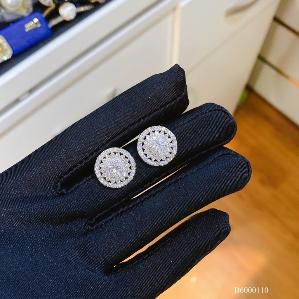 Bông tai Nữ Hoa Tuyết  - Bông Tai Bạc 925 K136 - Trang Sức Queen - 1024468 - 126