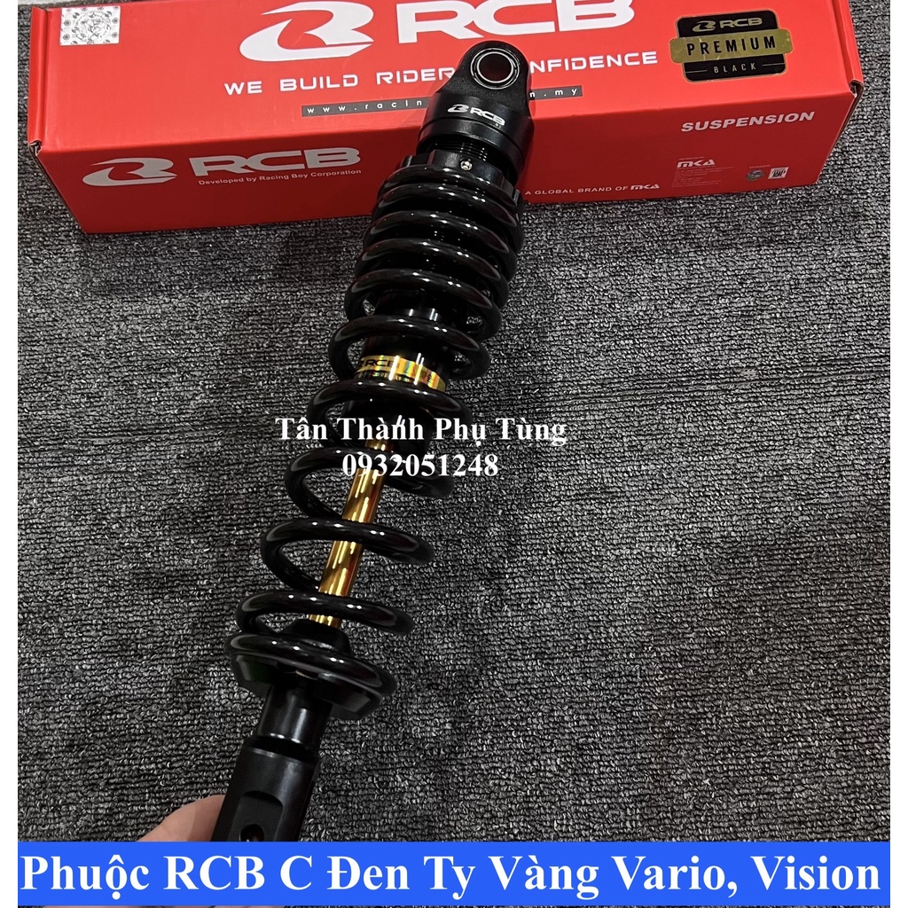 Phuộc RCB C Đen Ty Vàng Vario, Click, Vision