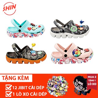 dép cross vảy sơn nhiều màu đế lượn sóng💖FREESHIP💖sục bít đầu cross MY7721