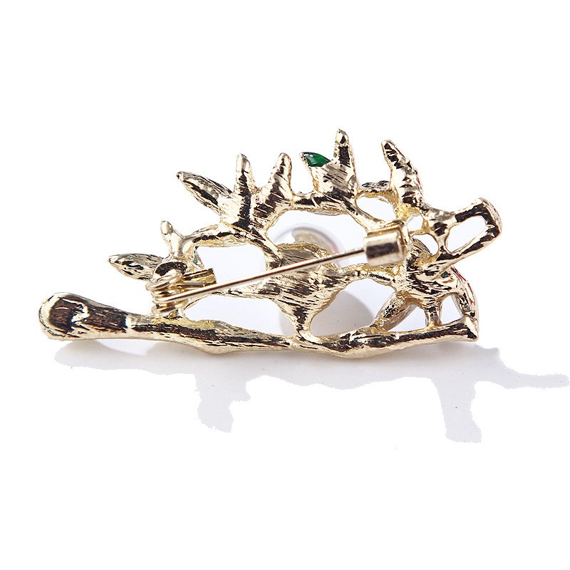 Cài áo tre xanh đính ngọc thời trang Vintage GC167