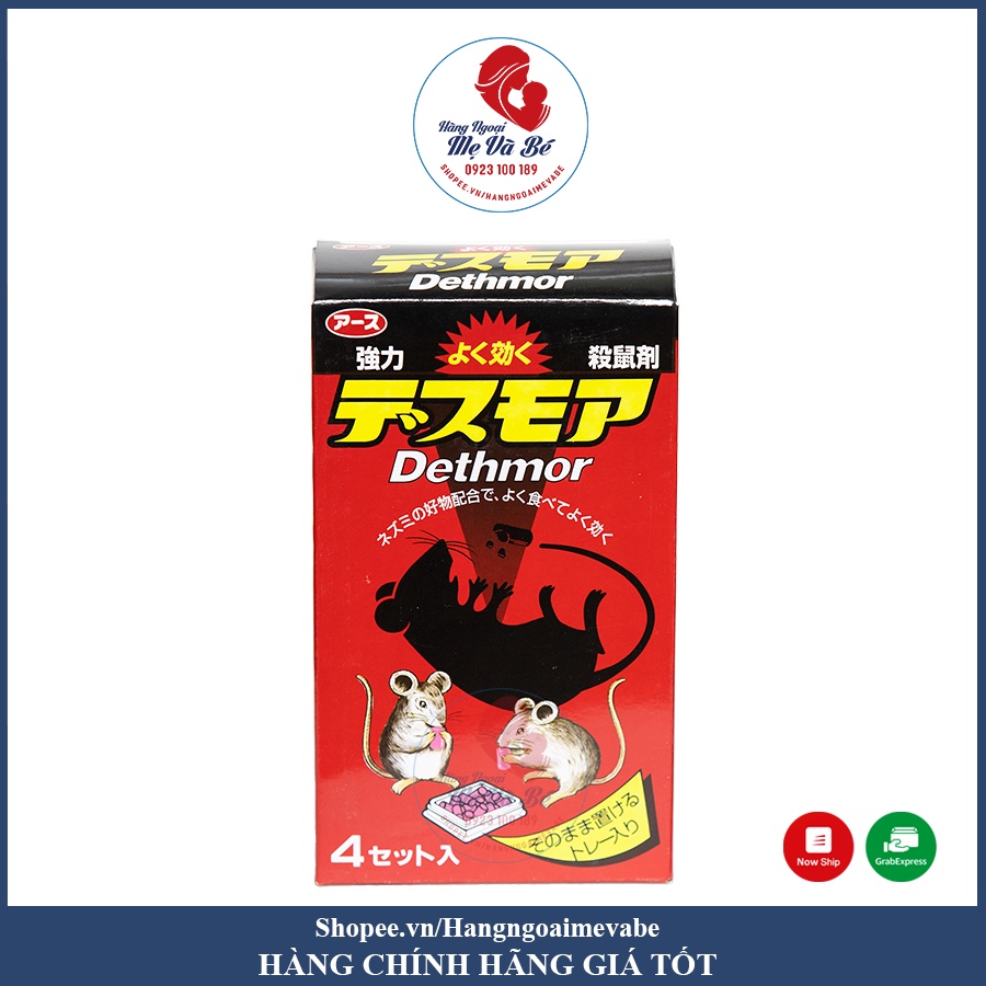 Thuốc Diệt Chuột Dethmor Hộp 4 Khay Nhật Bản