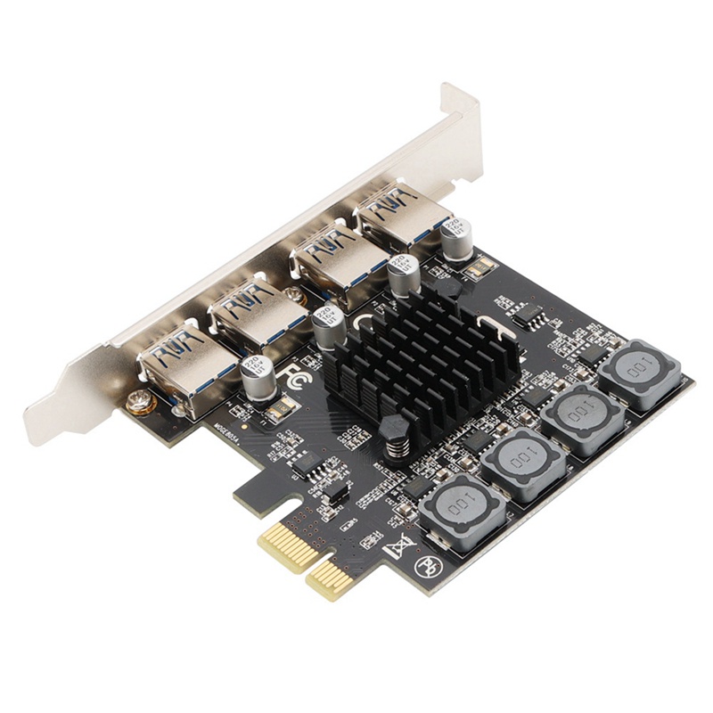Card Mở Rộng PCIE 4 Cổng USB 3.0 PCIE 3.0 Sang USB 3.0 Cho PCIE 1X 4X 8X 16X