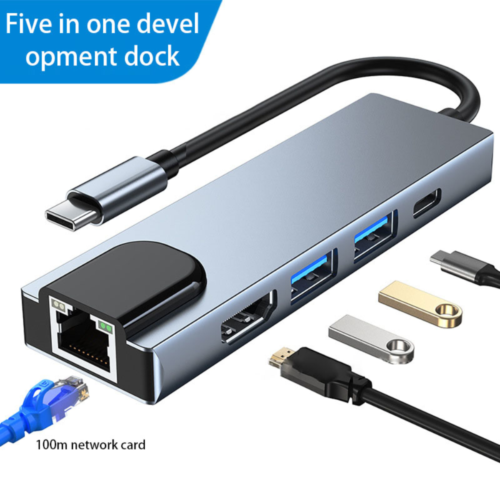 Hub Chuyển Đổi Usb C 3.1 Sang 4k Hdmi-Compatible Rj45 Usb Sd / Tf Pd 8 Trong 1 Cho Macbook Air Pro Pc Hub Metrel | BigBuy360 - bigbuy360.vn
