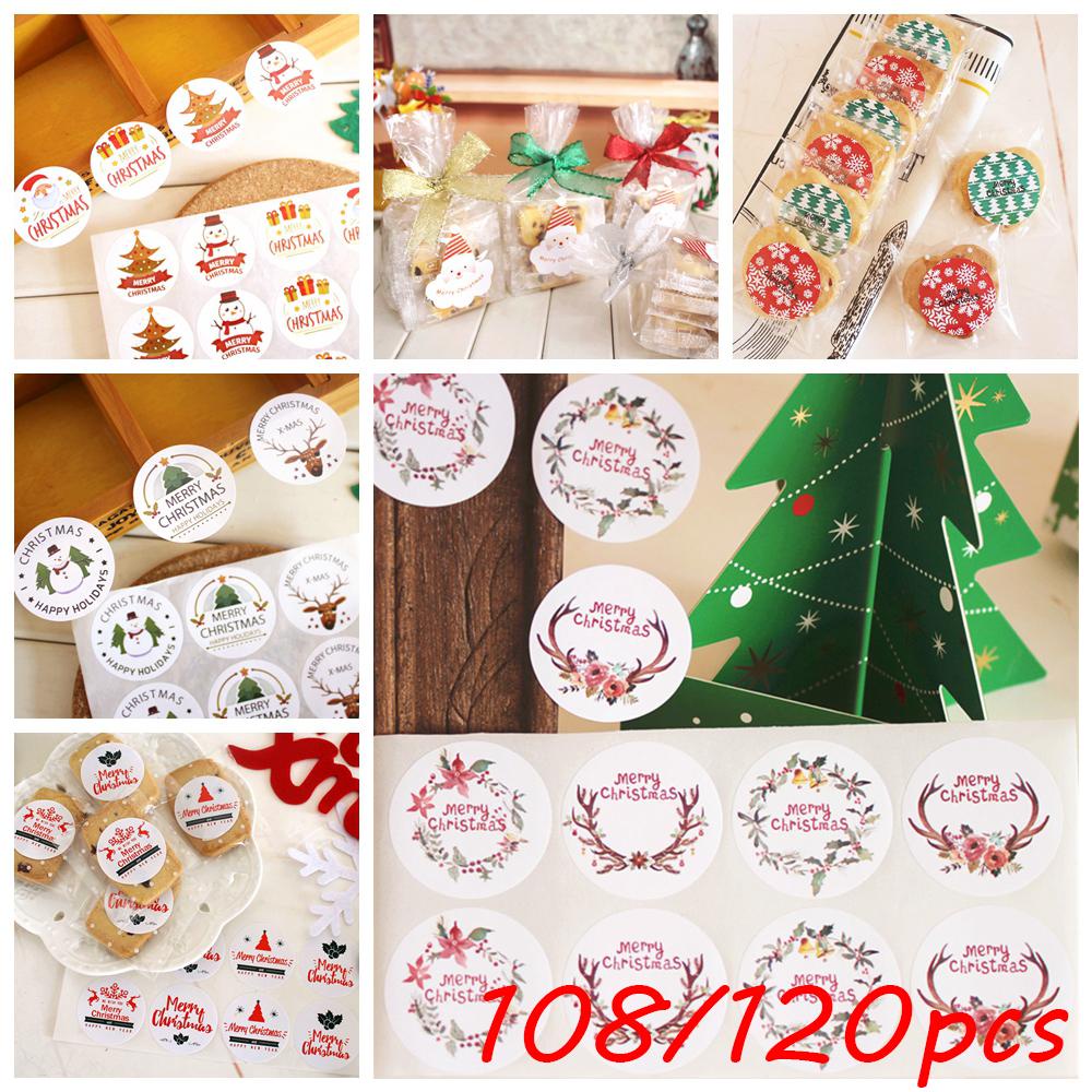 YOLA Set 108 / 120 Sticker Dán Trang Trí Quà Giáng Sinh