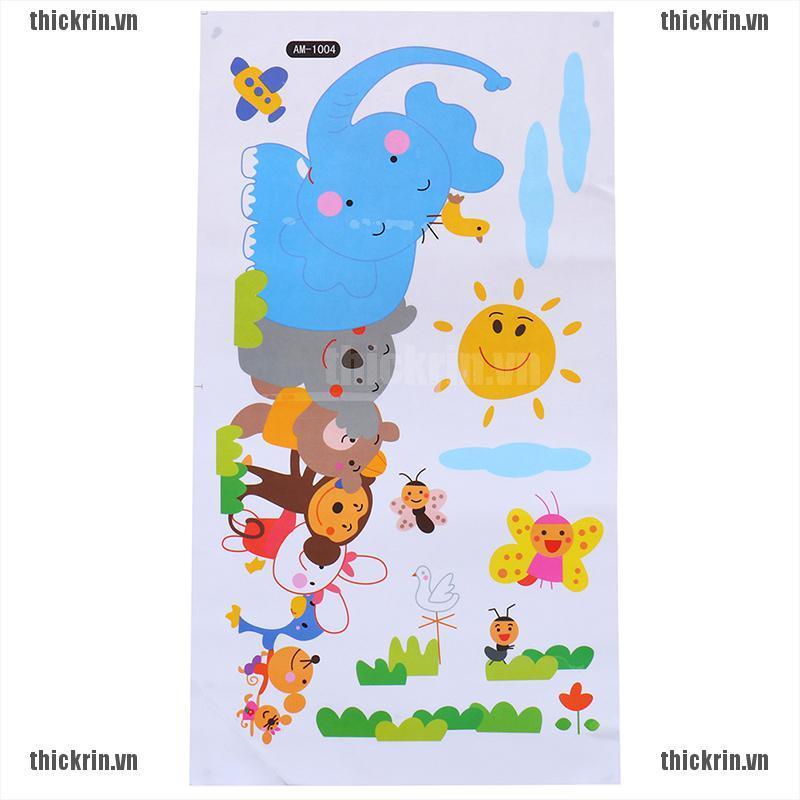 <Hot~new>Happy animals Elephant Monkey wall sticker kids room DIY Cartoon Zoo decals