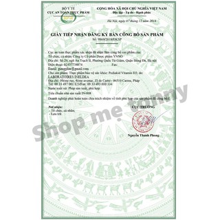 Vitamin Pediakid Vitamine D3 cho bé 20ml