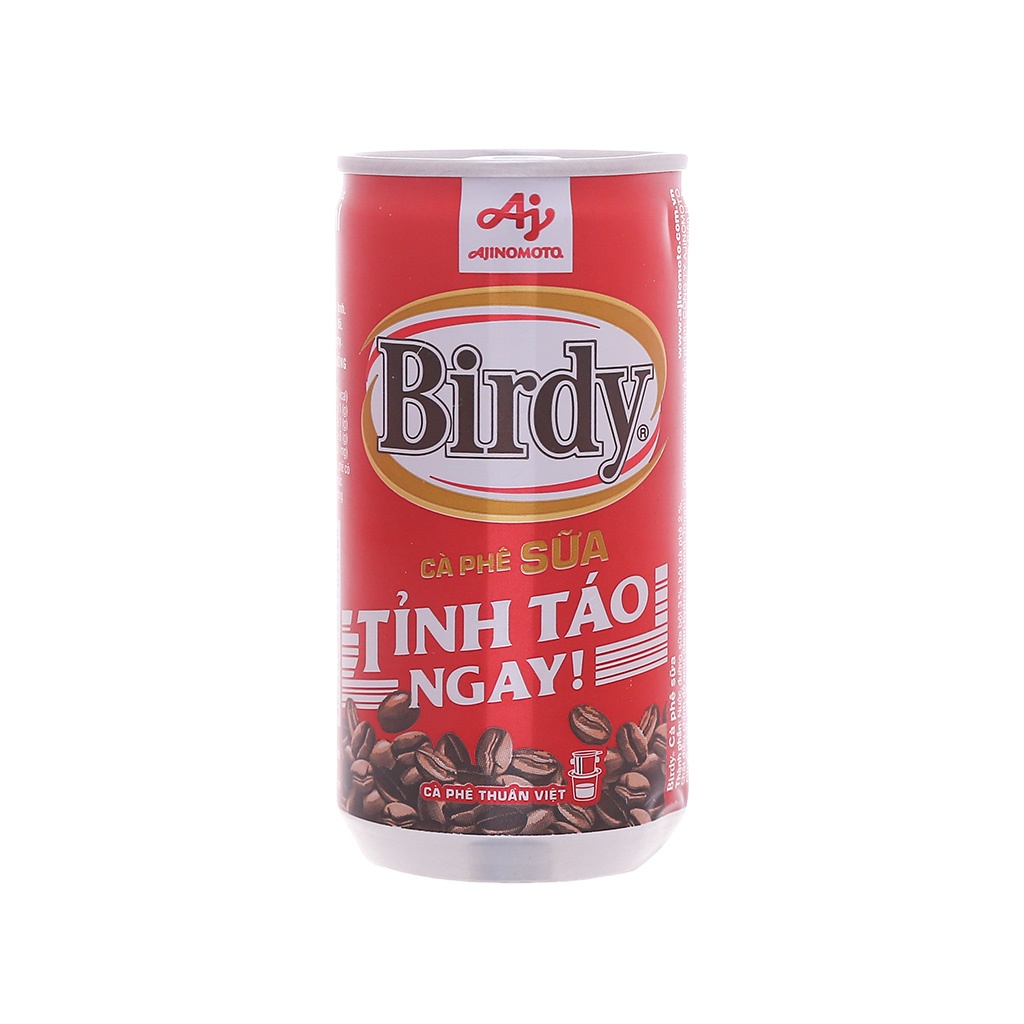 6 Lon Cà phê sữa Birdy Stay awake 170ml