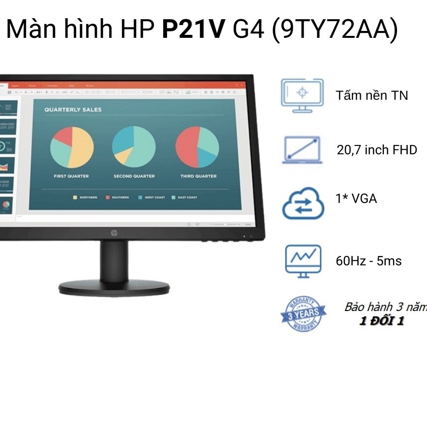 Màn hình máy tính HP P21v G4 9TY72AA 20.7 inch FHD TN