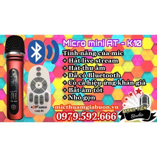 Micro thu âm livestream atk10 - micro thu âm live stream tích hợp sound card k10 thế hệ mới 2024