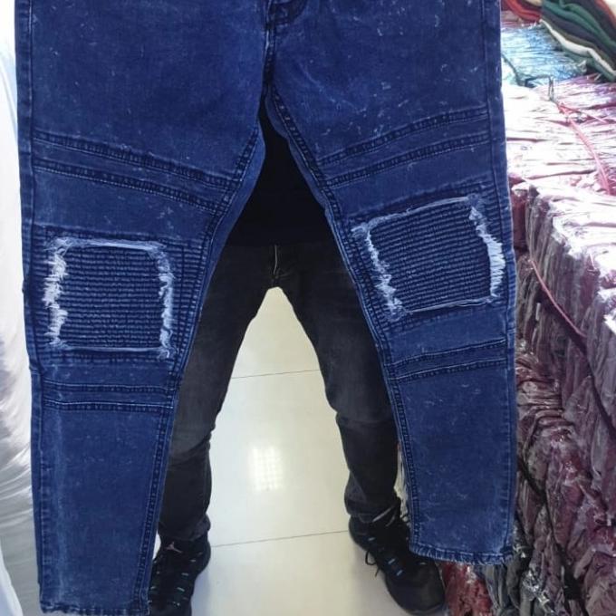 Quần Jean Nam SKINNY BIKER Rách