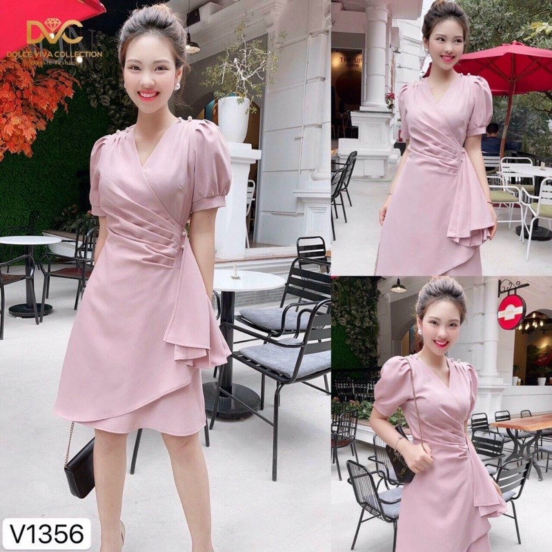 Đầm dự tiệc duyên dáng đính ngọc eo