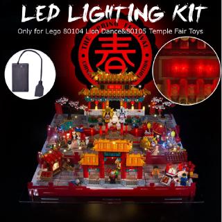 Đèn Led Dành Cho Mô Hình Lắp Ráp Lego Đền Lân 80104 Kèm Hộp Pin