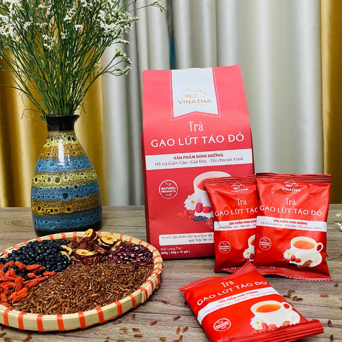 [GÓI LẺ] Trà Gạo Lứt Táo Đỏ Vinatha Dùng Thử - 60gr