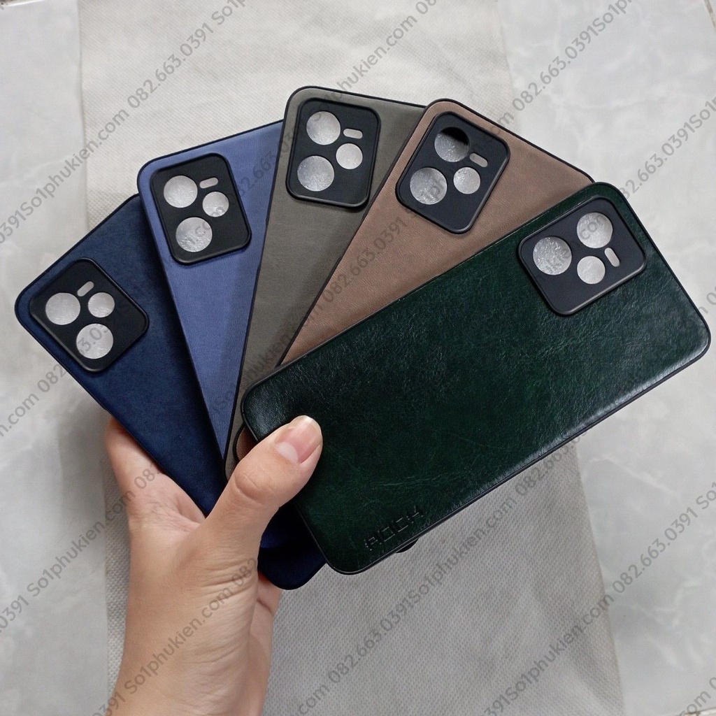 Ốp lưng da Realme C35 / Narzo 50A Prime bảo vệ cam, dẻo cao cấp, chất da mềm mịn bền đẹp