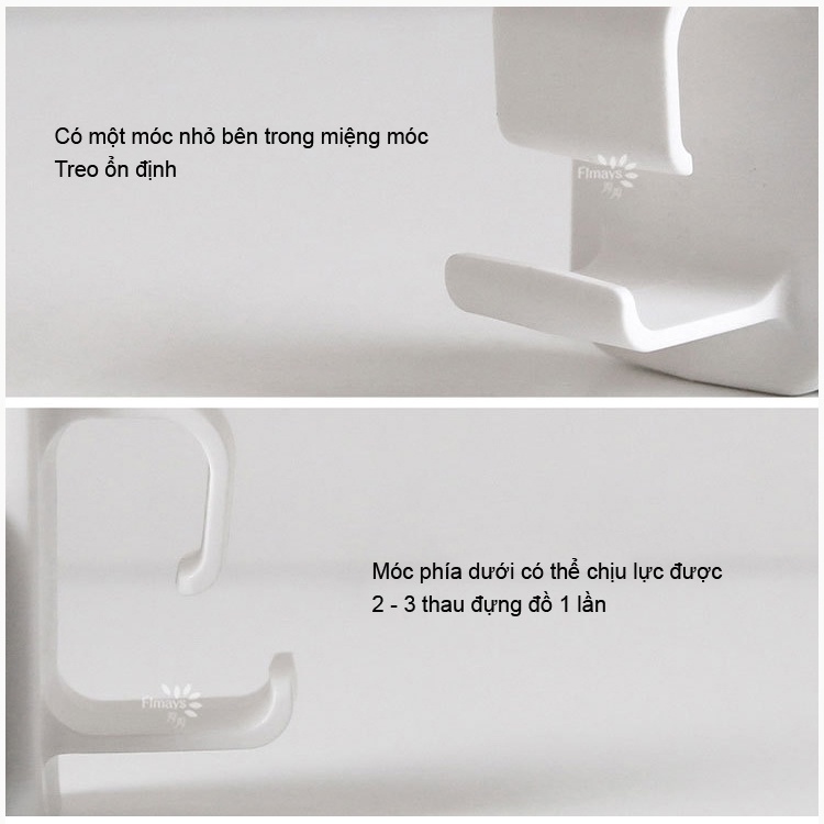 Móc dán tường treo thau chậu rổ dán tường nhà bếp