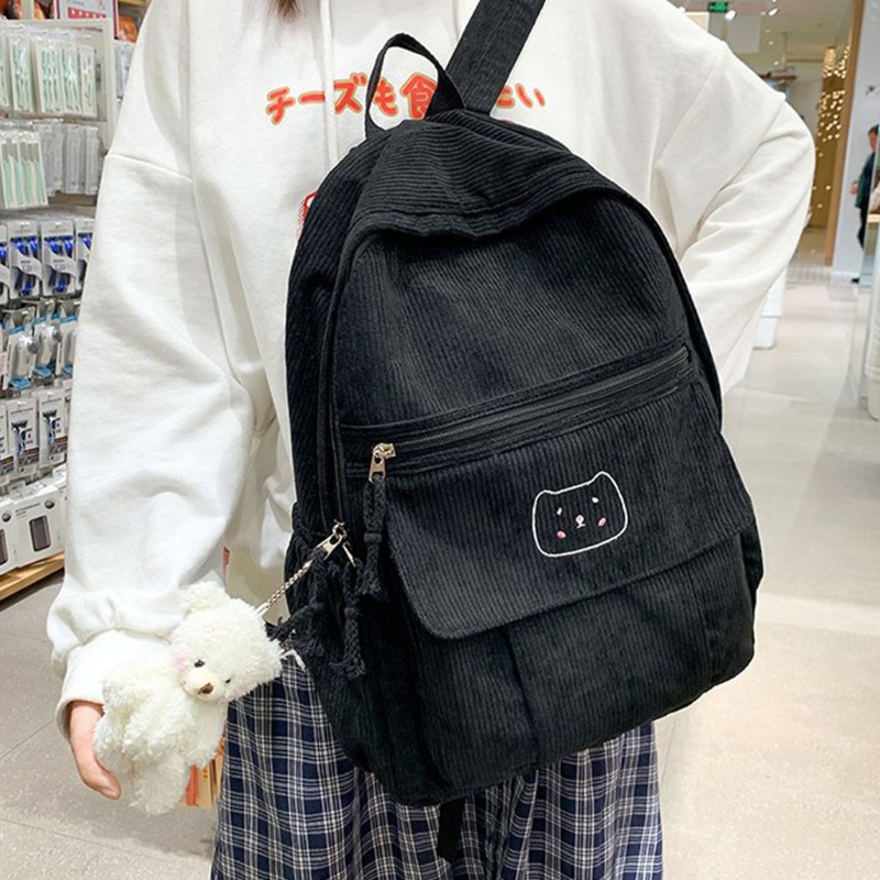 Ba Lô Đi Học / Du Lịch Màu Trơn Dễ Thương Cho Nữ