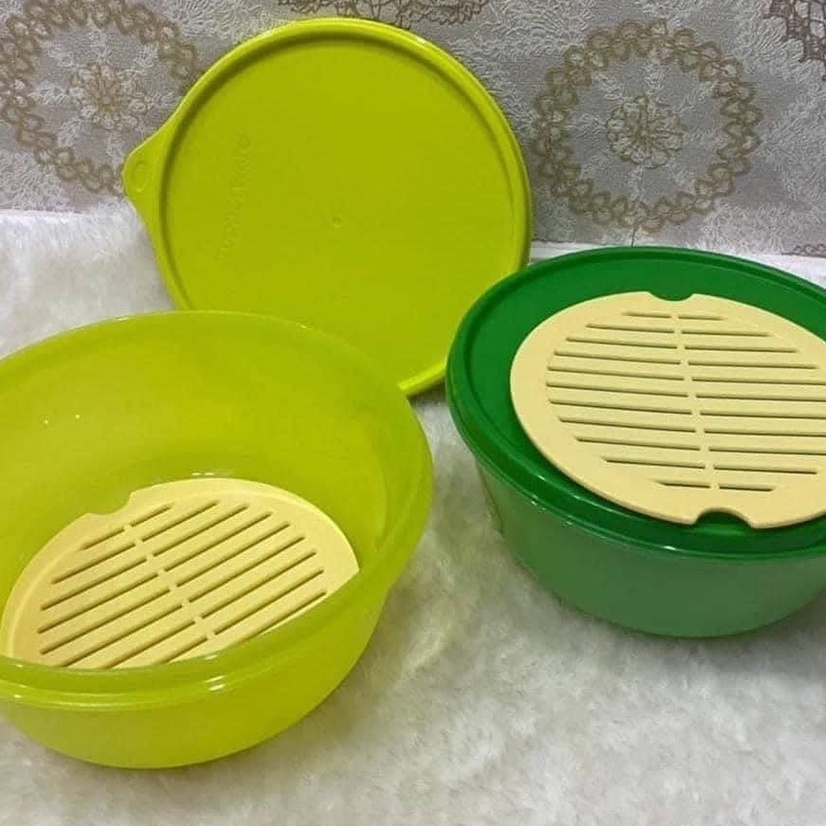 Bát tròn đựng hoa quả sầu riêng, mít chuyên dụng Tupperware - Kín mùi, kín khí, có thể đựng canh, nước dùng, rau sống...