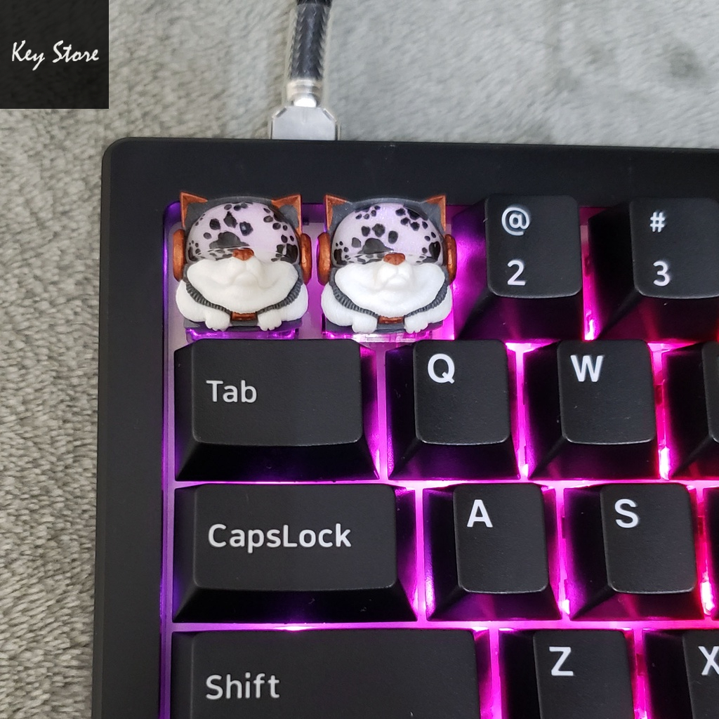 Nút bàn phím cơ artisan keycap sirius màu trắng xám