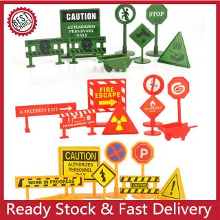 8 PCS Set Traffic Road Signs Toy Guide Post Children Traffic Toy Model