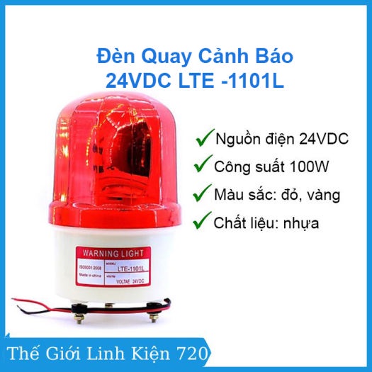 Đèn Quay cảnh Báo,gây sự chú ý  24VDC không còi ánh sáng đỏ.