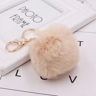 Móc Khóa Banh Lông Thỏ Đáng Yêu Thời Trang
