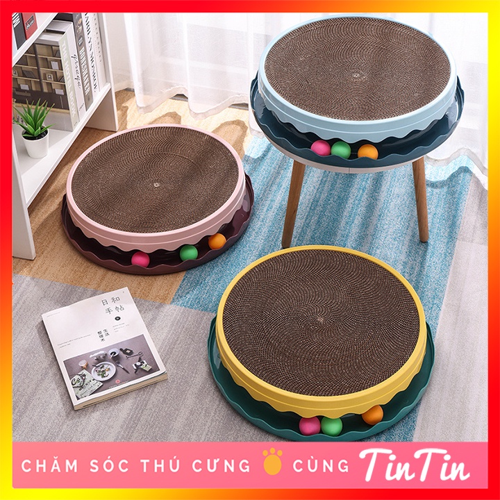 Đồ Chơi Bàn Cào Móng Hình Tròn Cho Mèo - Ổ Nằm Cho Mèo #Tintin Pet Store