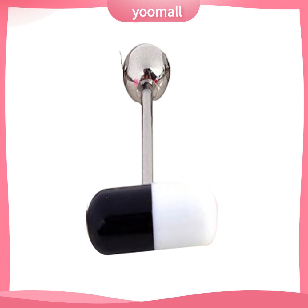 Set 10 Khuyên Xỏ Lưỡi Bằng Nhựa Acrylic Phong Cách Unisex