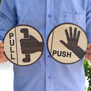 Bảng gỗ CARINA DECOR- PULL PUSH Kích thước 25x13cm