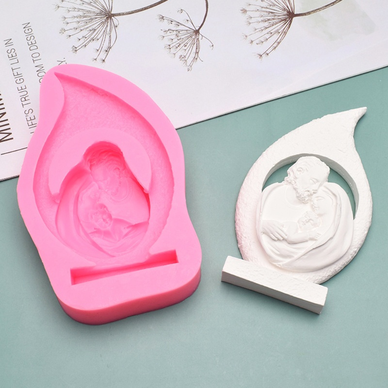 Khuôn Silicone Tạo Hình Đức Mẹ Jesus 3D Trang Trí Bánh