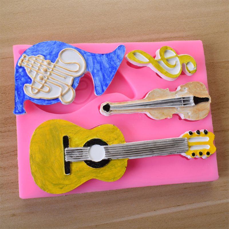 Khuôn Làm Móc Khóa Hình Cây Đàn Violin Bằng Nhựa Resin