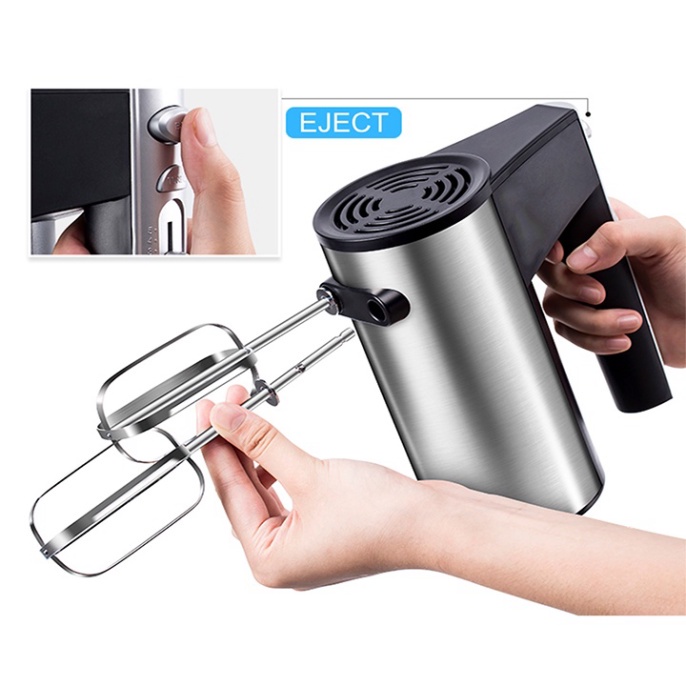 Máy Đánh Trứng Cầm Tay 5 Chế Độ Cao Cấp Haeger 450W, Máy Trộn, Máy Nhào Bột Đa Năng
