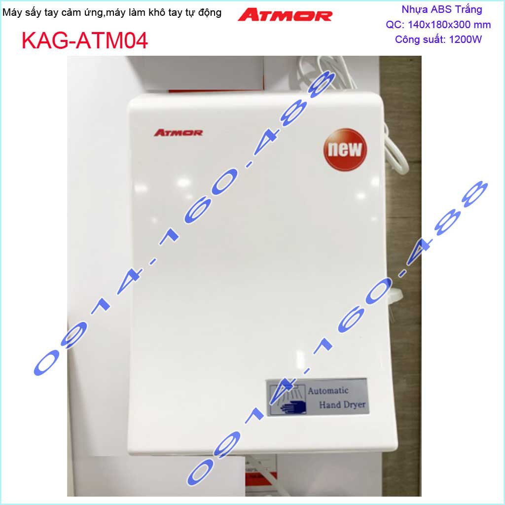 Máy sấy tay cảm ứng Atmor KAG-ATM04, máy sấy tay tự động khô nhanh sử dụng tốt siêu bền
