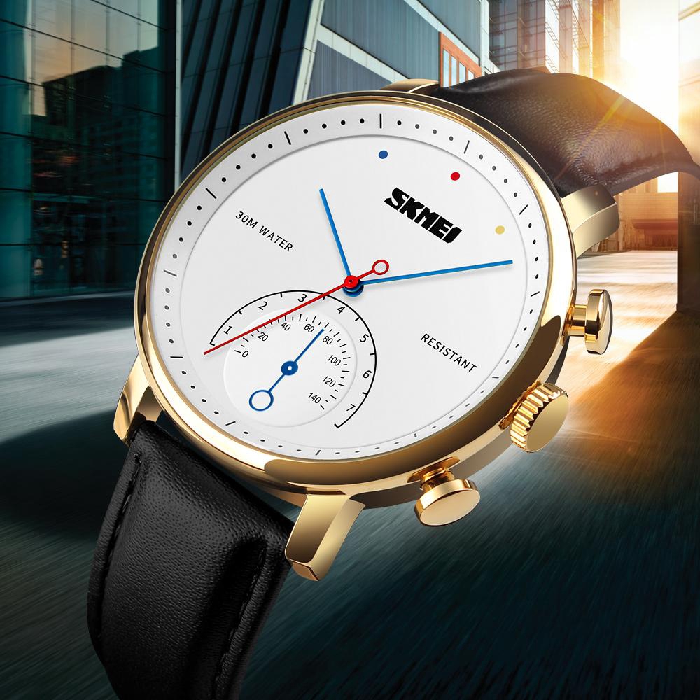 Đồng Hồ Quartz SKMEI 1399 Dây Da Chống Thấm Nước Cho Nam | BigBuy360 - bigbuy360.vn